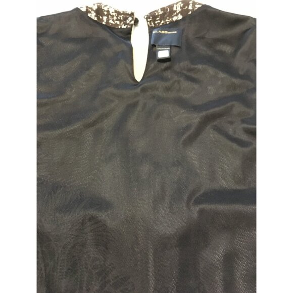Class Roberto Cavalli Dress Shift Mini Size 10 Tan Black Border Hologram Italy - Picture 7 of 12
